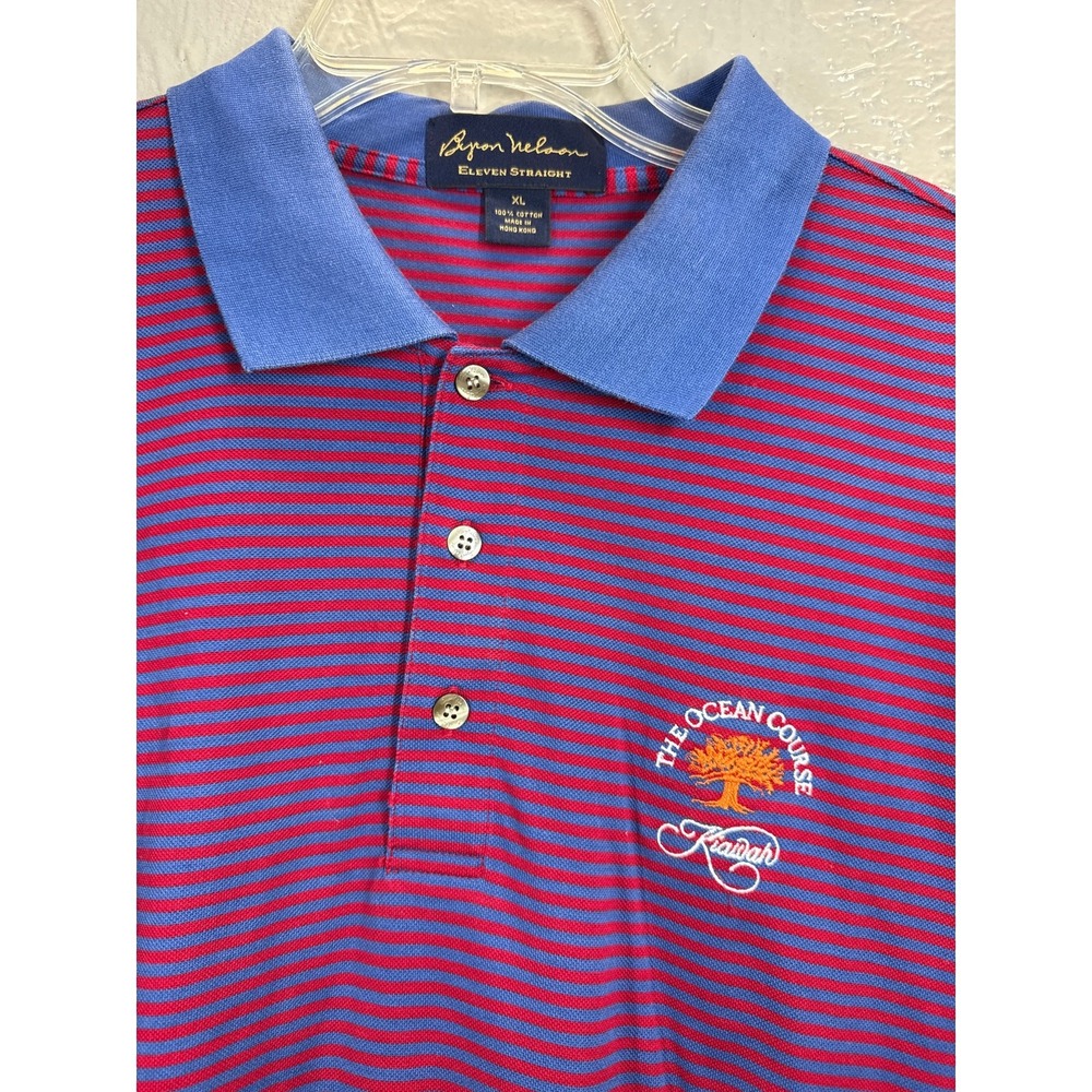 Byron Nelson Polo Shirt Mens Eleven Straight‎ The Ocean Course Kiawah Golf Sz XL